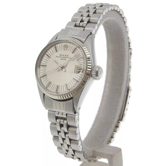ROLEX Date Watches 6517 SilverDial Stainless Steel Mechanical Automatic Women - Picture 1 of 6